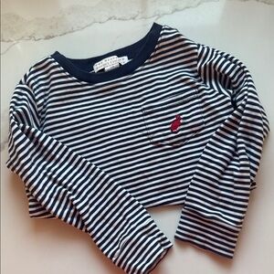 Beaufort Bonnet Kids Navy and White Striped Long Sleeve Tee